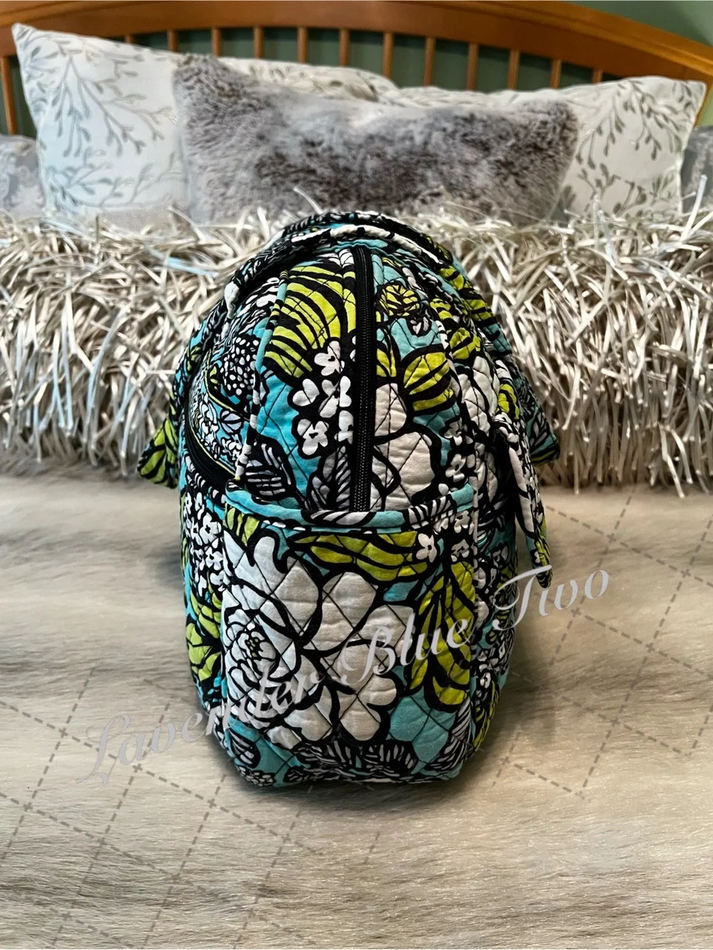 VERA BRADLEY Island Blooms 2012 Stroll Around Baby Diaper Bag Tote Turquoise